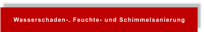 Wasserschaden-, Feuchte- und Schimmelsanierung
