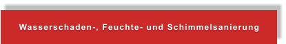 Wasserschaden-, Feuchte- und Schimmelsanierung